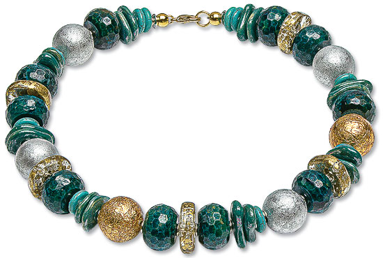 Anna Mütz: Collier ‚Royal Green‘, Schmuck