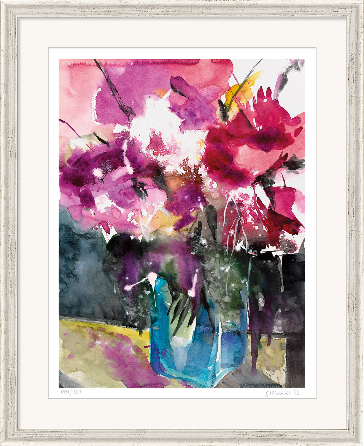 Kerstin Sigwart: Bild ‚Pfingstrosen IV‘, gerahmt