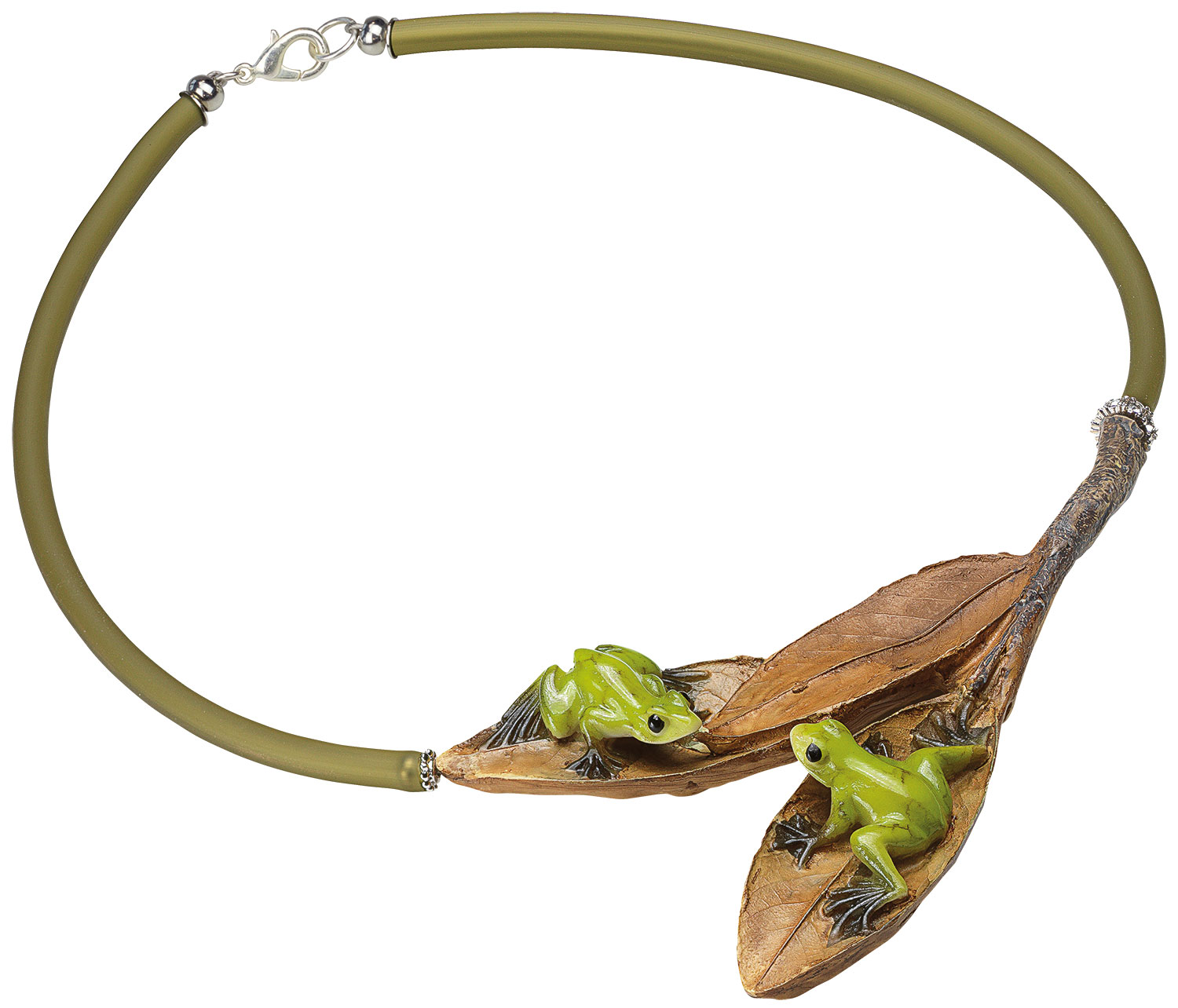 Anna Mütz: Collier ‚Laubfrösche‘, Schmuck