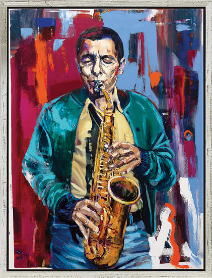 Jürgen Born: Bild ‚Art Pepper‘, gerahmt