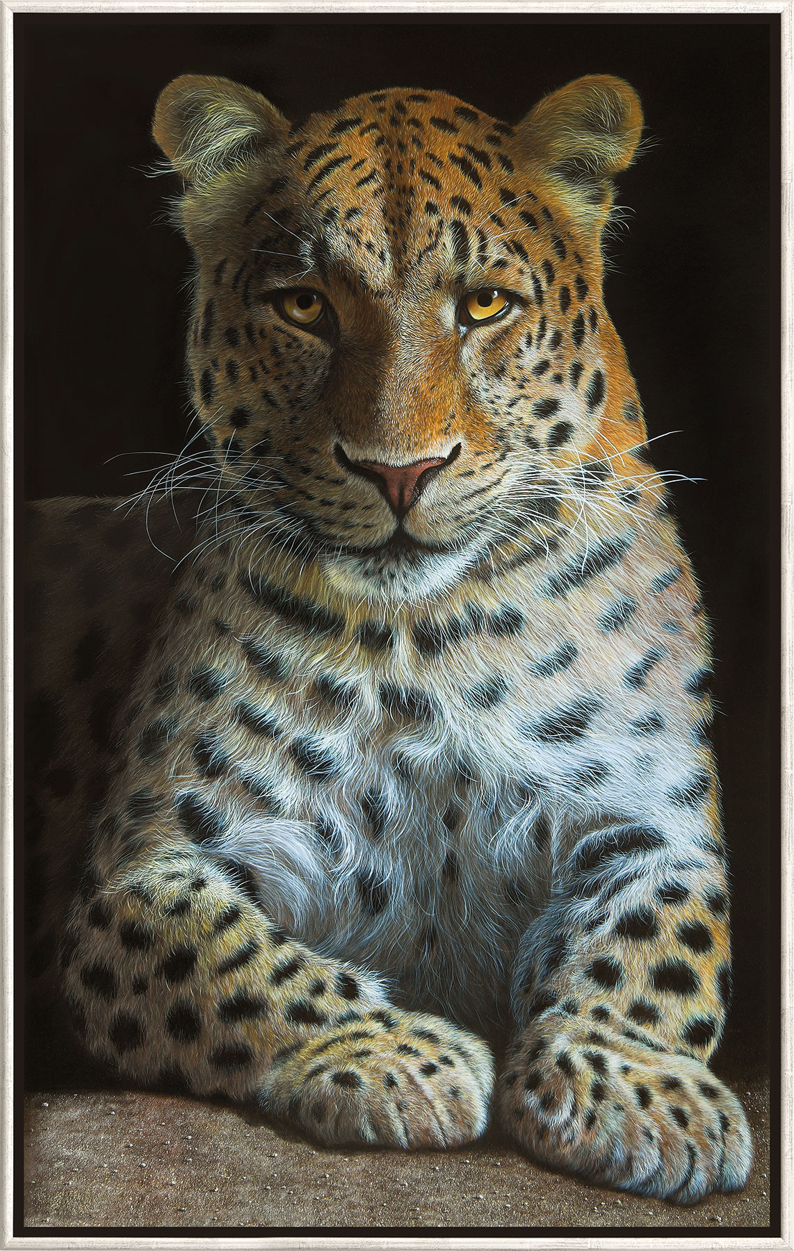Gerd Bannuscher: Bild ‚Leopard‘, gerahmt