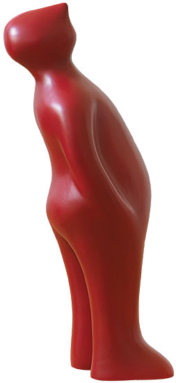 Guido Deleu: Keramikfigur ‚The Visitor‘ (große Version, Höhe 75 cm, rubia), Skulptur