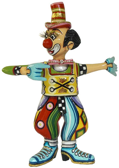 Tom’s Drag: Skulptur ‚Clown Max‘, handbemalt