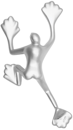 Rosalie: Wandskulptur ‚Flossi VIII Silber‘