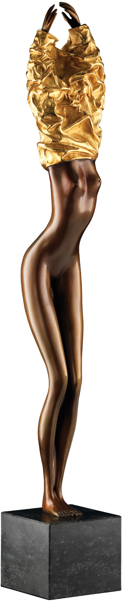 Bruno Bruni: Skulptur ‚Eos II‘ (2013), Bronze teilvergoldet
