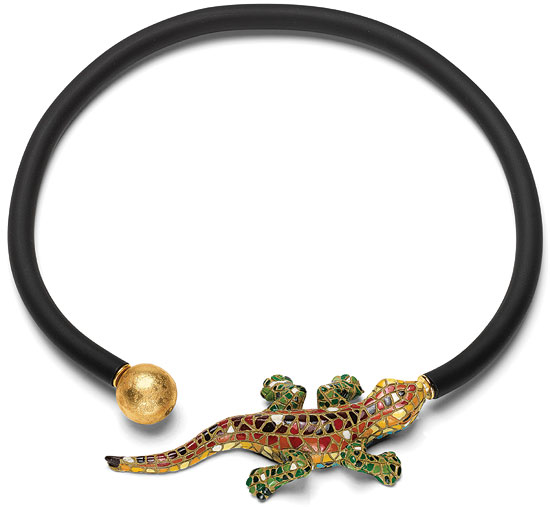 Anna Mütz: Collier ‚Salamander‘, Schmuck