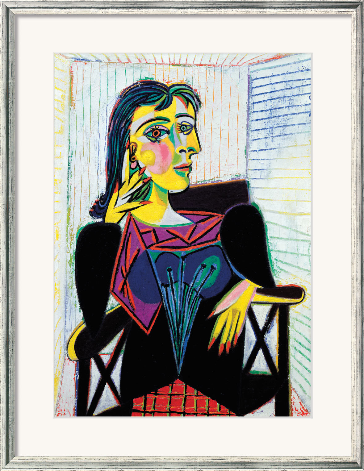 Pablo Picasso: Bild ‚Dora Maar‘ (1937), gerahmt