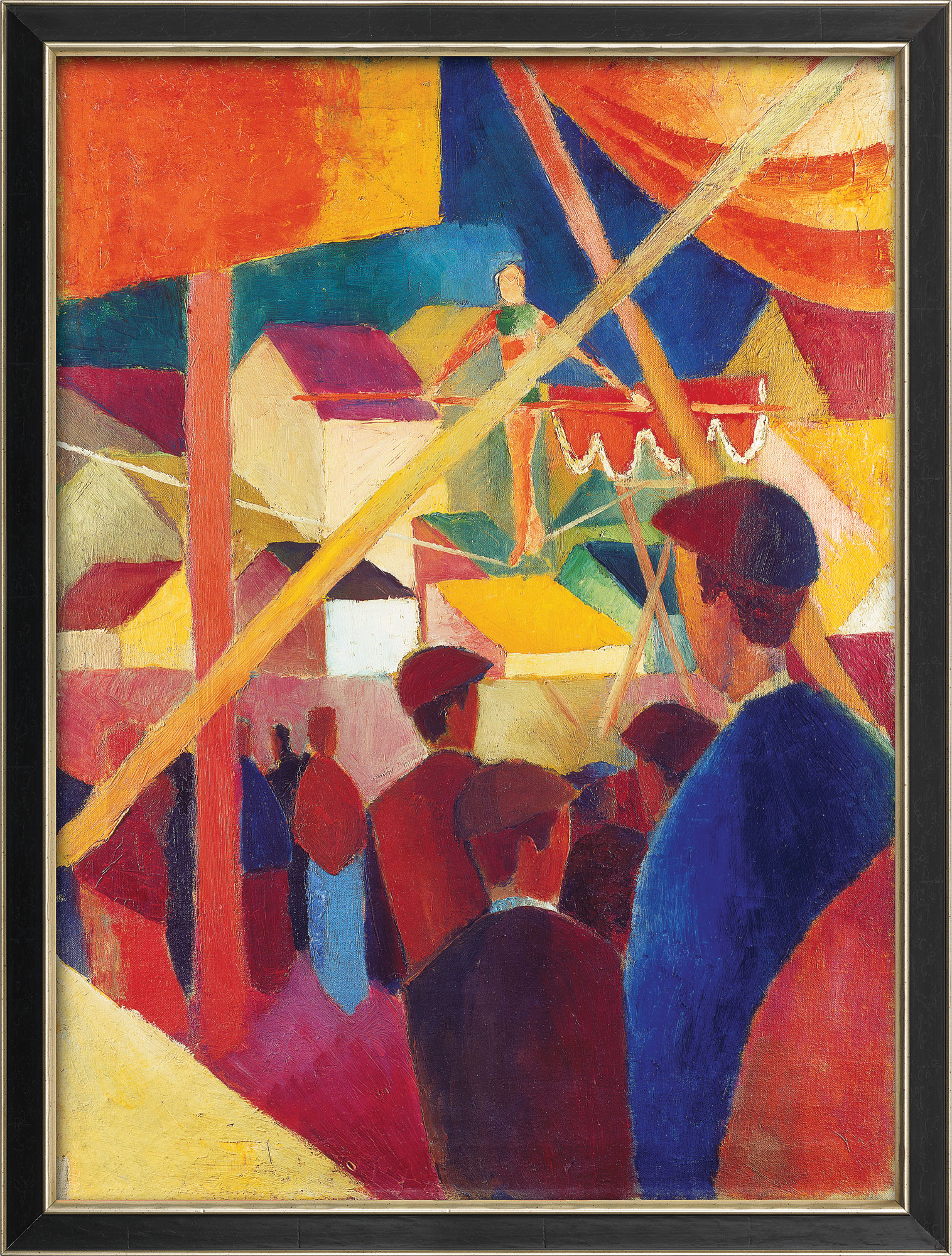 August Macke: Bild ‚Seiltänzer‘ (1914), gerahmt
