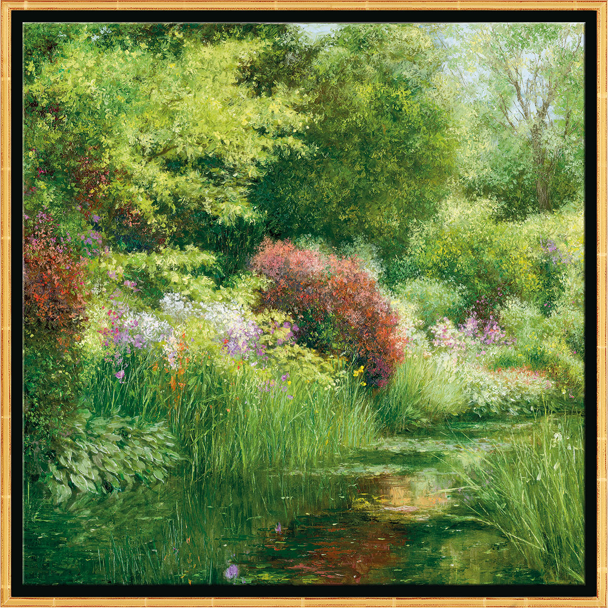 Jean-Claude Cubaynes: Bild ‚Le Mois de Mai à Giverny‘, gerahmt