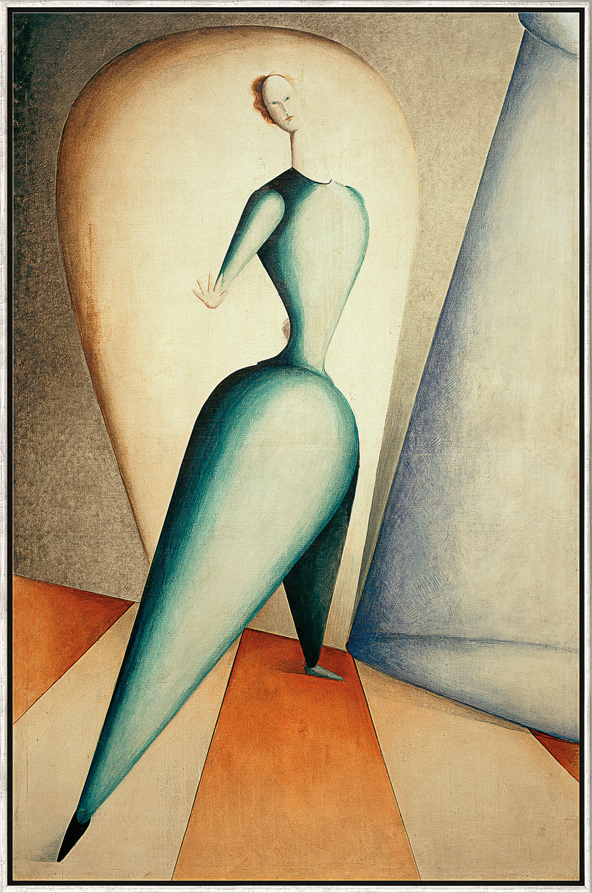 Oskar Schlemmer: Bild ‚Die Tänzerin‘ (1922), gerahmt
