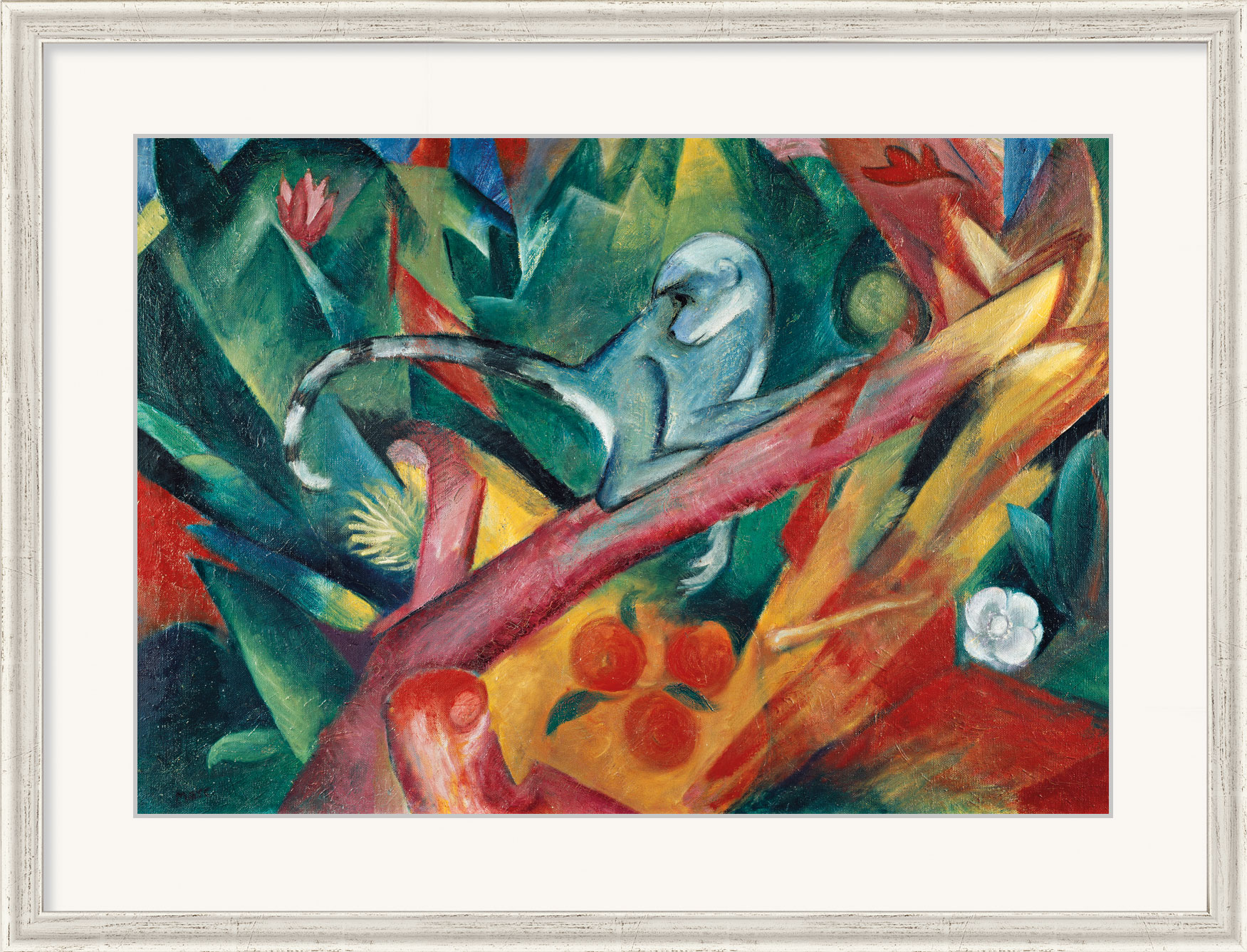Franz Marc: Bild ‚Das Äffchen‘ (1912), gerahmt