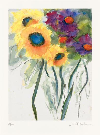 Christine Kremkau: Bild ‚Sonnenblumen‘ (2014), ungerahmt