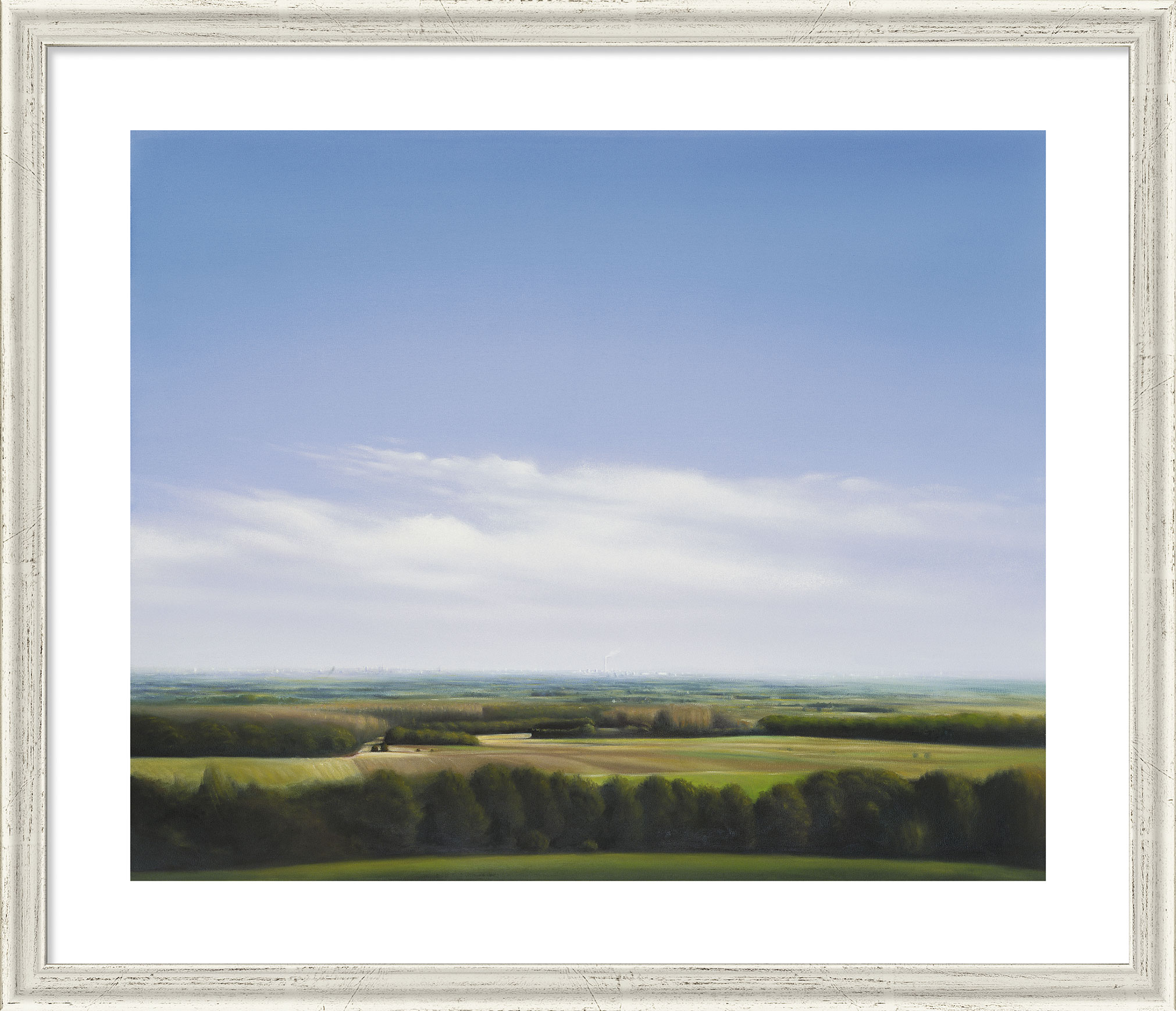 Johann Hinger: Bild ‚Landschaft im Ruhrgebiet‘, gerahmt