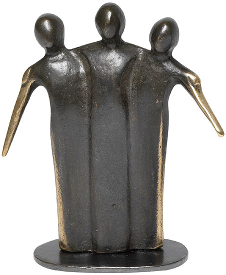 Kerstin Stark: Skulptur ‚Zusammenhalt‘, Bronze