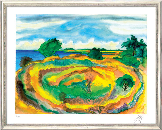 Günter Grass: Bild ‚An der Küste‘ (2005), gerahmt