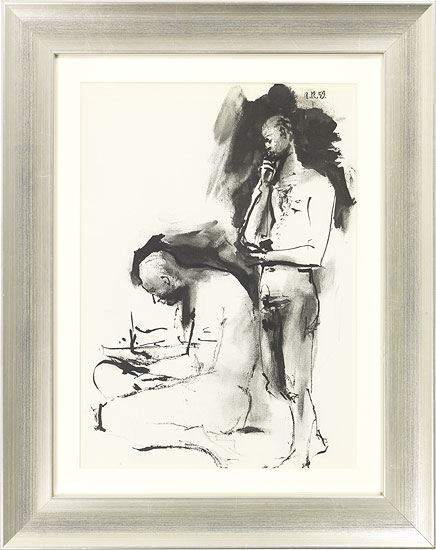 Pablo Picasso: Bild ‚Ohne Titel‘ (1953), gerahmt