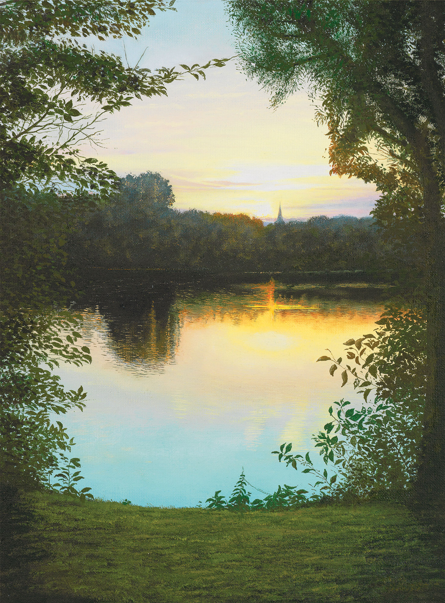 Leo Windeln: Bild ‚Abend am Lago Laprello‘, auf Keilrahmen