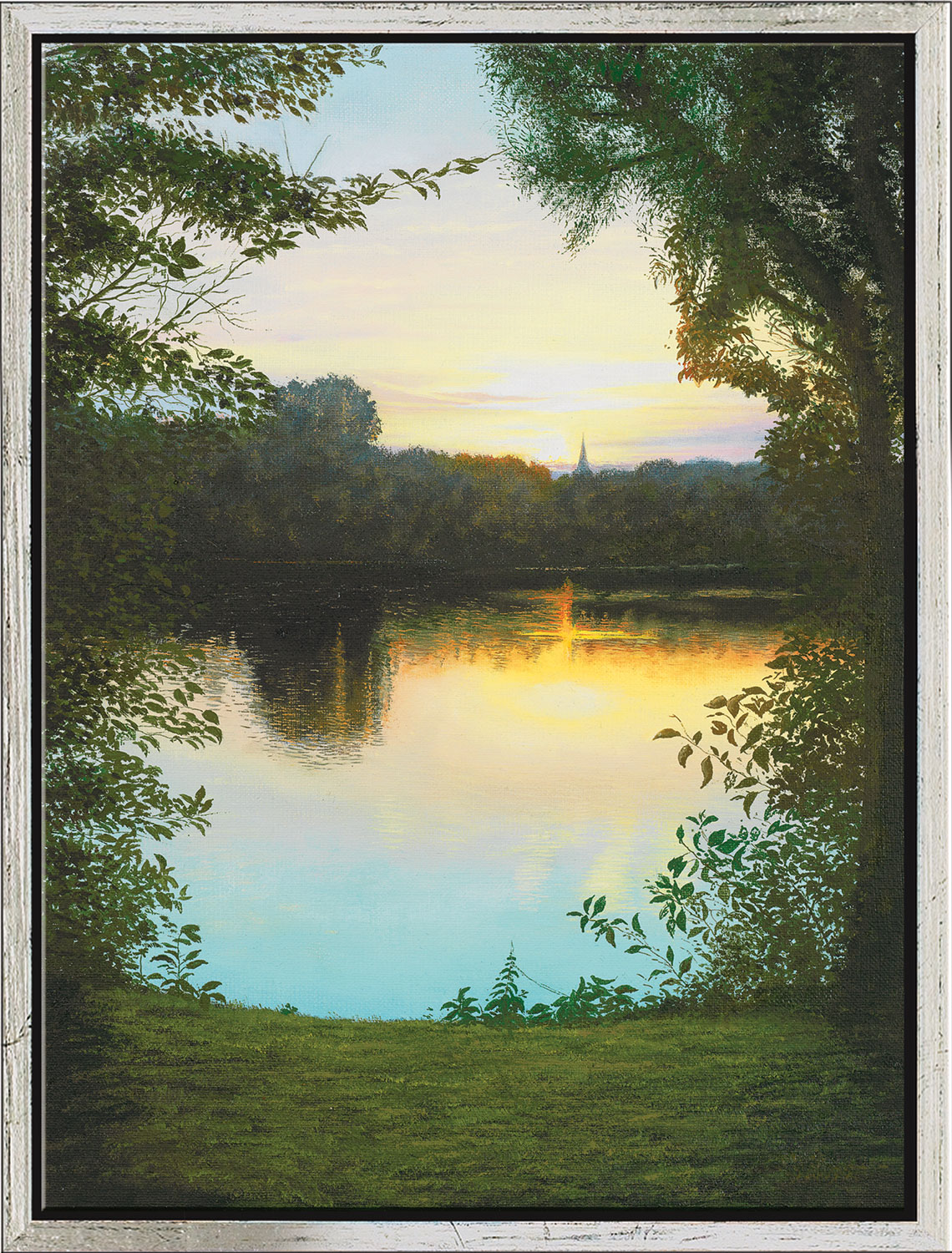Leo Windeln: Bild ‚Abend am Lago Laprello‘, gerahmt