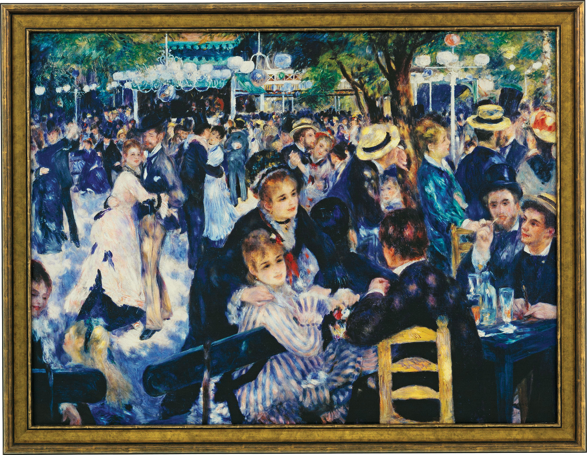 Auguste Renoir: Bild ‚Ball im Moulin de la Galette‘ (1876), gerahmt