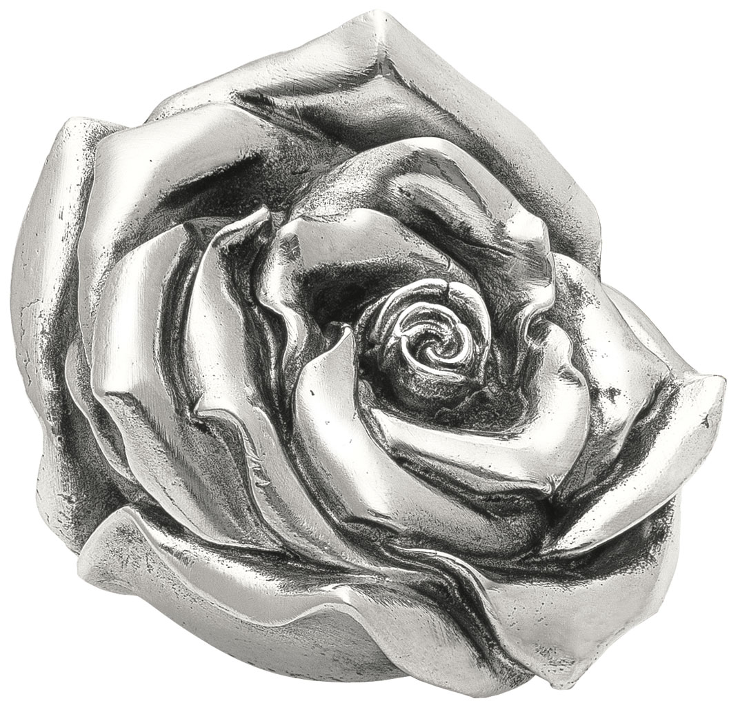 Ottmar Hörl: Skulptur ‚Rose‘ (2012), Version versilbert