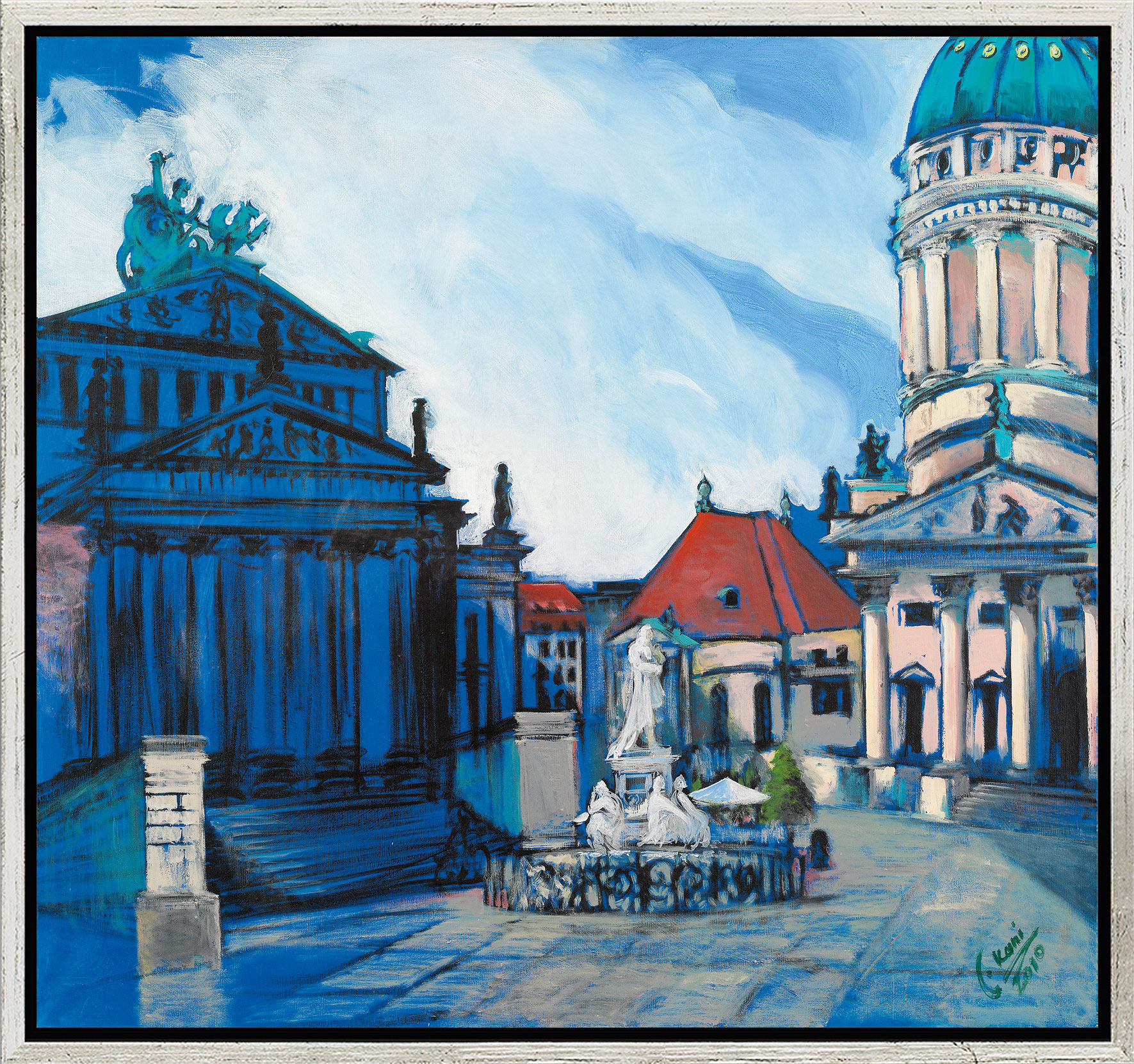 Kani Alavi: Bild ‚Am Gendarmenmarkt‘, gerahmt