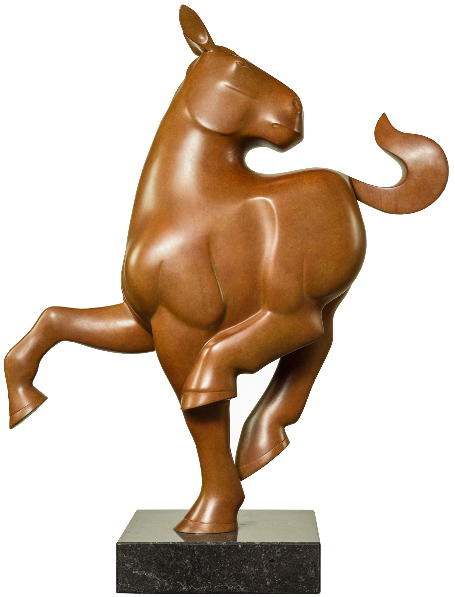 Evert den Hartog: Skulptur ‚Pferd‘, Bronze braun