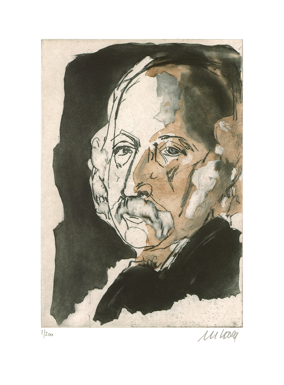 Armin Mueller-Stahl: Bild ‚Theodor Fontane‘ (2013), ungerahmt