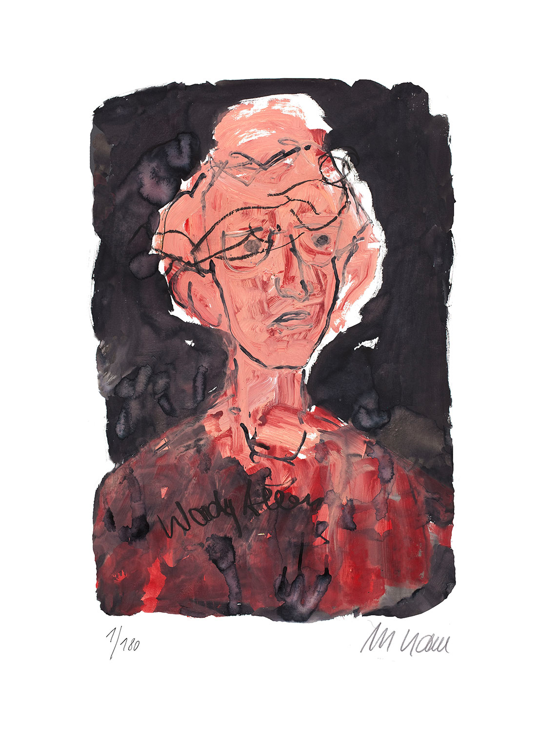 Armin Mueller-Stahl: Bild ‚Woody Allen‘ (2014), ungerahmt