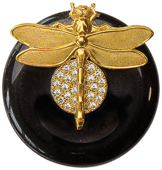 Petra Waszak: Brosche / Anhänger ‚Libelle‘, Schmuck