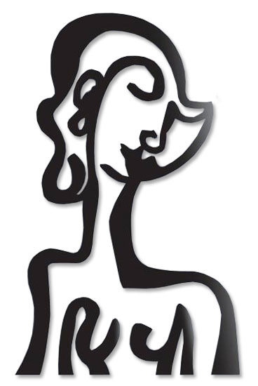 Sibylle Rettenmaier: Wandskulptur ‚Mala‘, Stahl