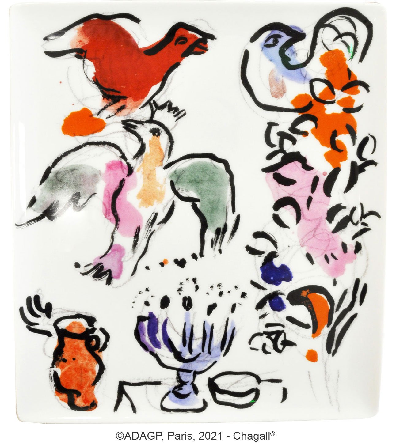 Marc Chagall: Kollektion Les Vitraux d’Hadassah von Bernardaud – Porzellanschale ‚Asher‘