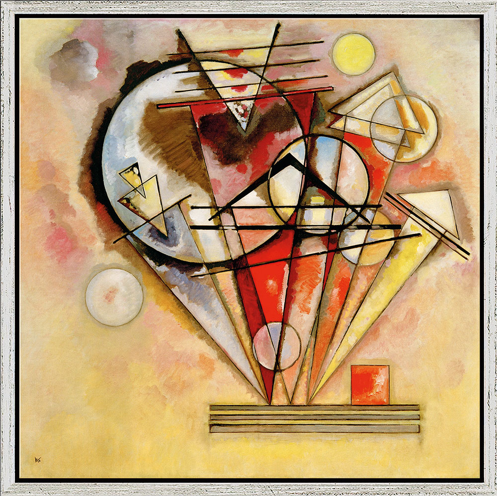 Wassily Kandinsky: Bild ‚Auf Spitzen‘ (1928), gerahmt