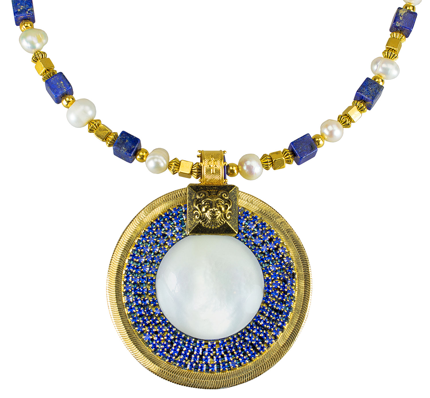 Petra Waszak: Collier ‚Sonnenscheibe Bavaria‘, Schmuck