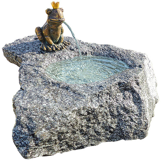 Gartenbrunnen “Froschkönig” aus Bronze/Stein