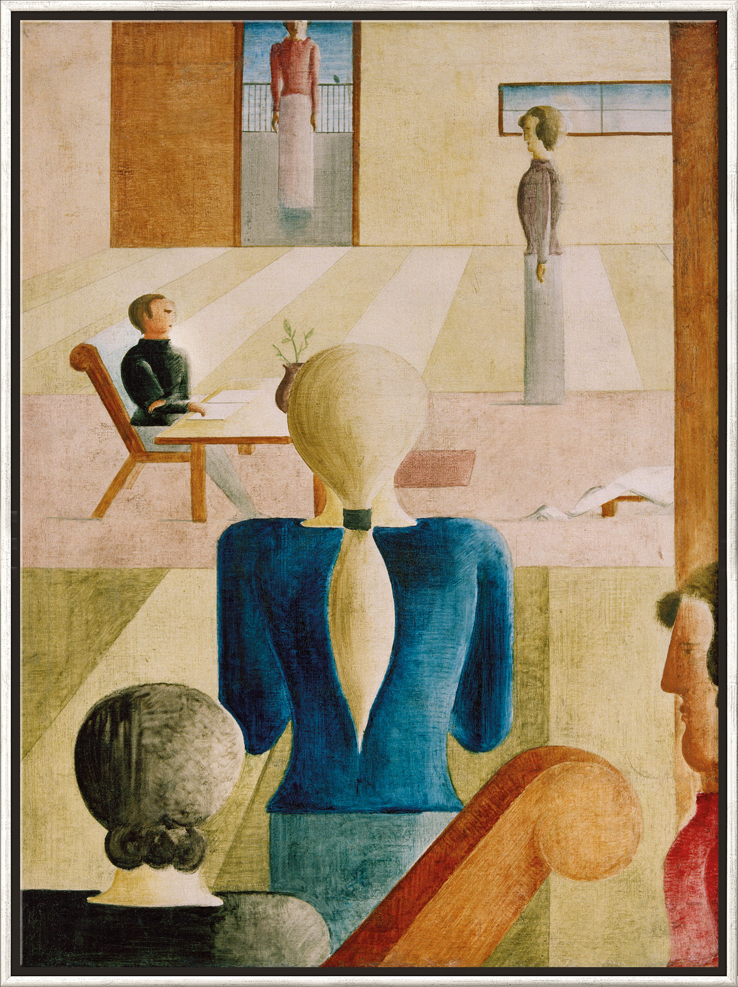 Oskar Schlemmer: Bild ‚Frauenschule‘ (1930), gerahmt