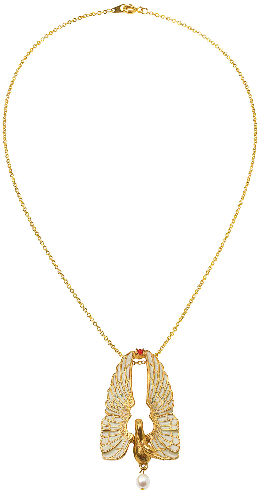 Collier ‚Golden Swan‘ mit Perle, Schmuck