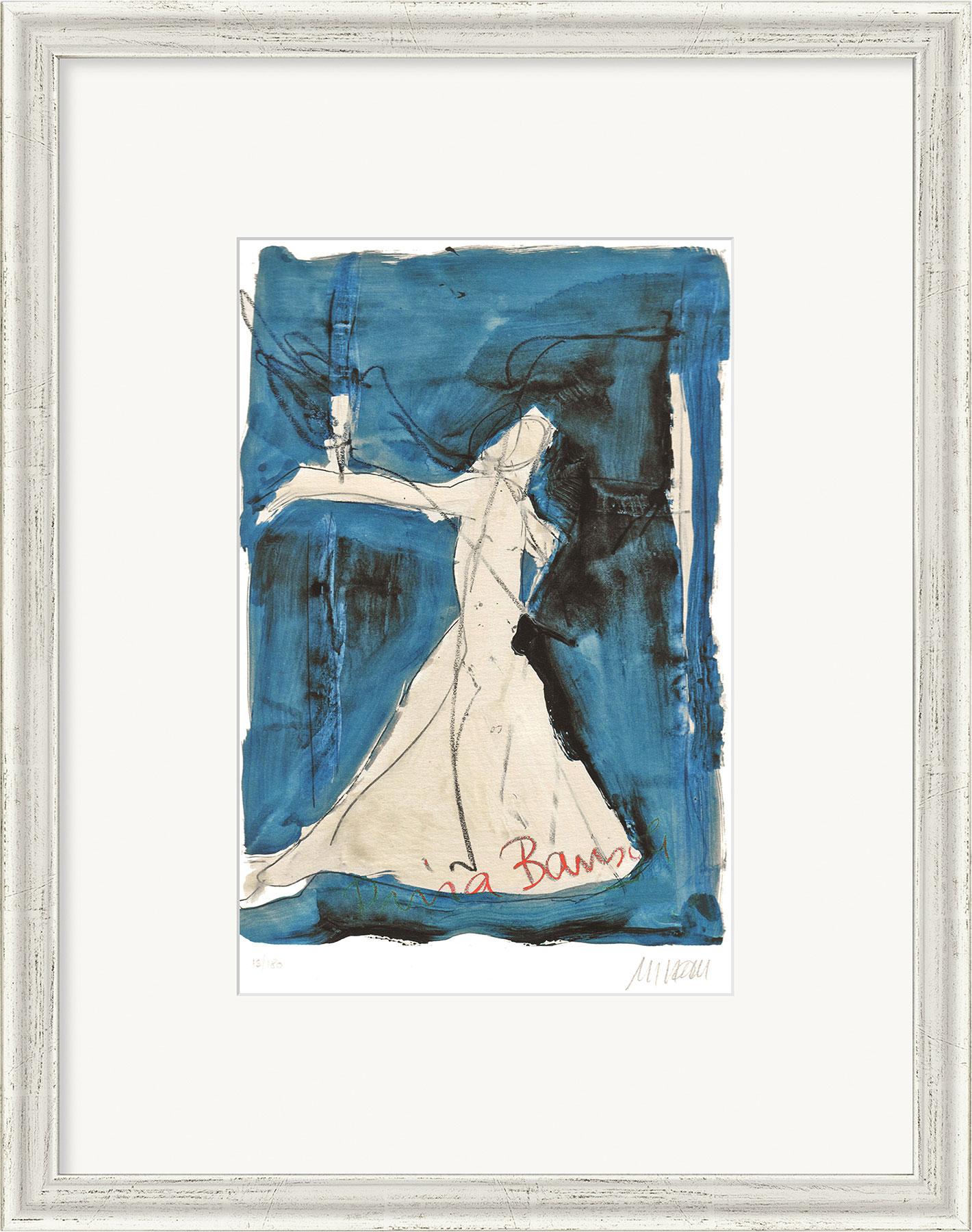 Armin Mueller-Stahl: Bild ‚Pina Bausch – Es kann fast alles Tanz sein‘ (2017), Version silberfarben gerahmt
