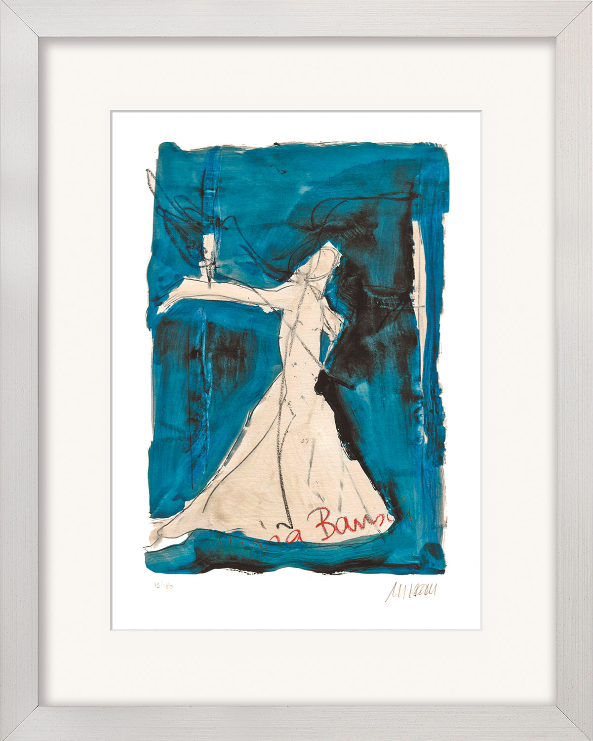 Armin Mueller-Stahl: Bild ‚Pina Bausch – Es kann fast alles Tanz sein‘ (2017), Version silberfarben gerahmt