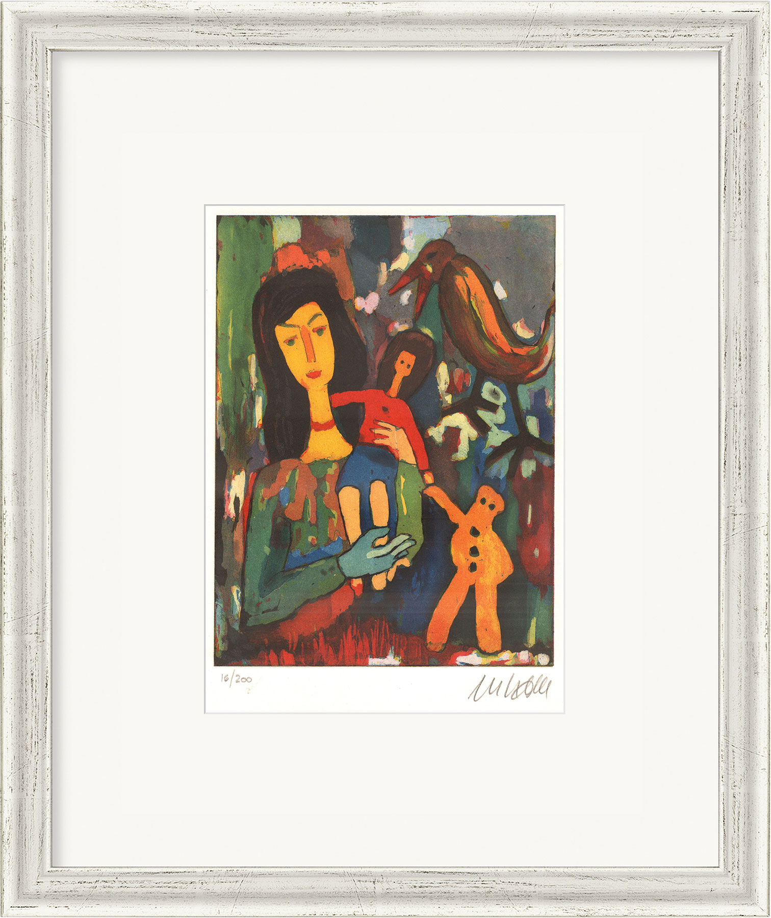 Armin Mueller-Stahl: Bild ‚Mädchen mit Puppe‘ (2017), gerahmt