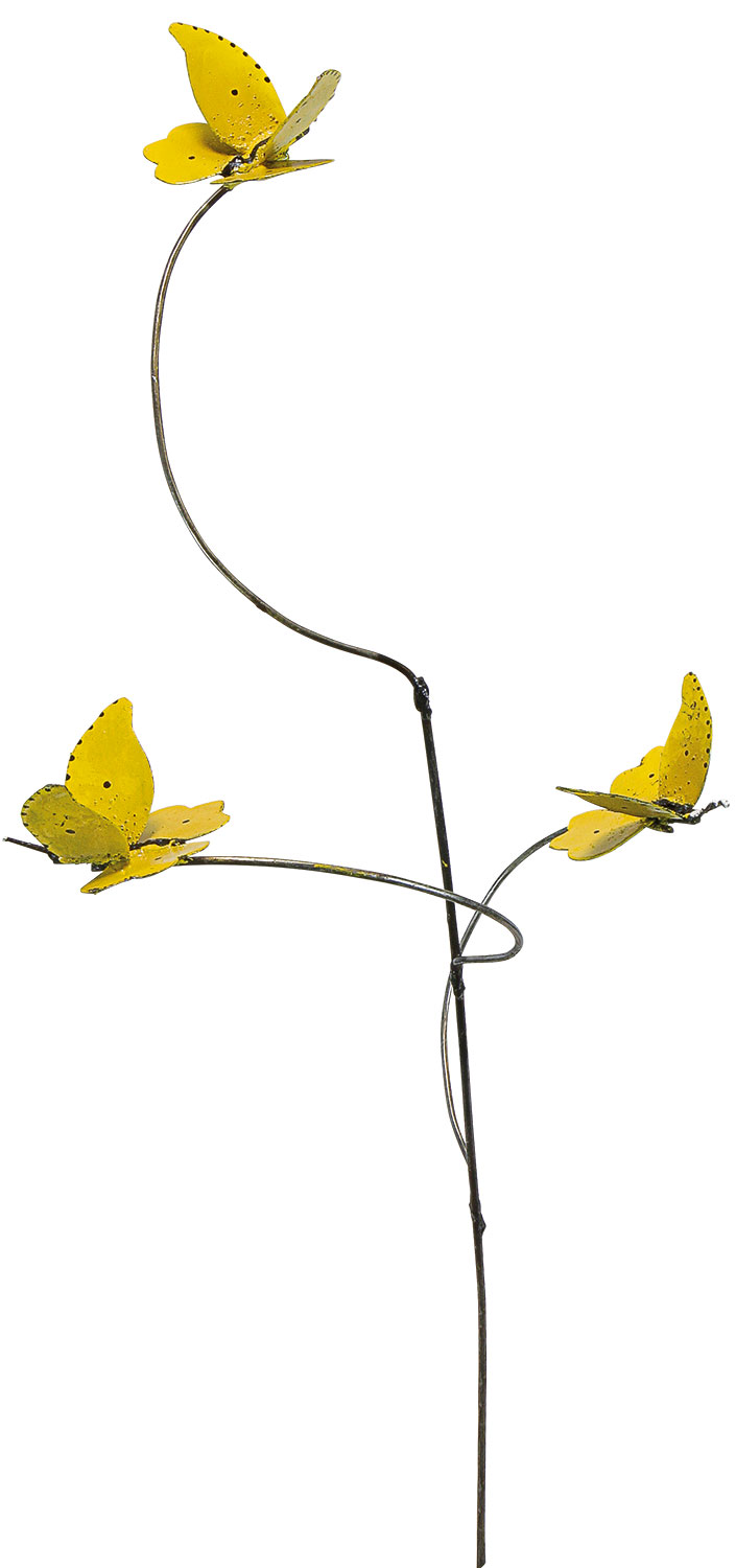 Gartenstecker ‚Schmetterlinge gelb‘