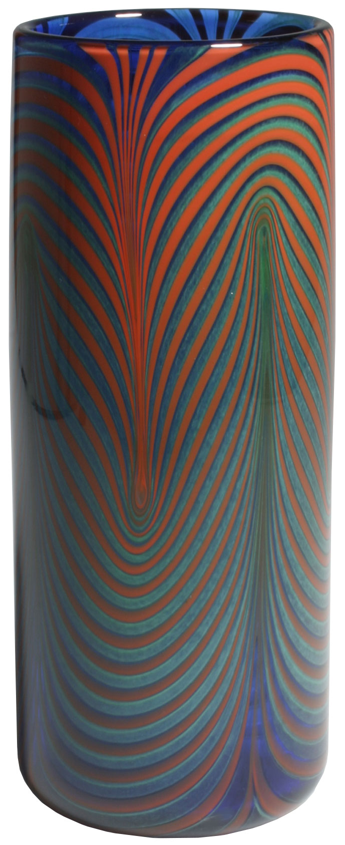 Hans Wudy: Glasvase ‚Waves of Colour‘
