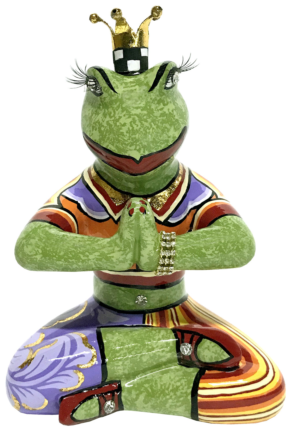 Tom’s Drag: Skulptur ‚Yogafrosch Baba‘, Kunstguss