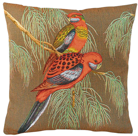 Kissenhülle ‚Parrots beige‘