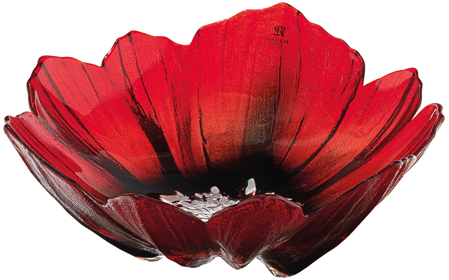 Mats Jonasson: Glasschale ‚Mohnblüte‘ (klein, Ø 14,5 cm)