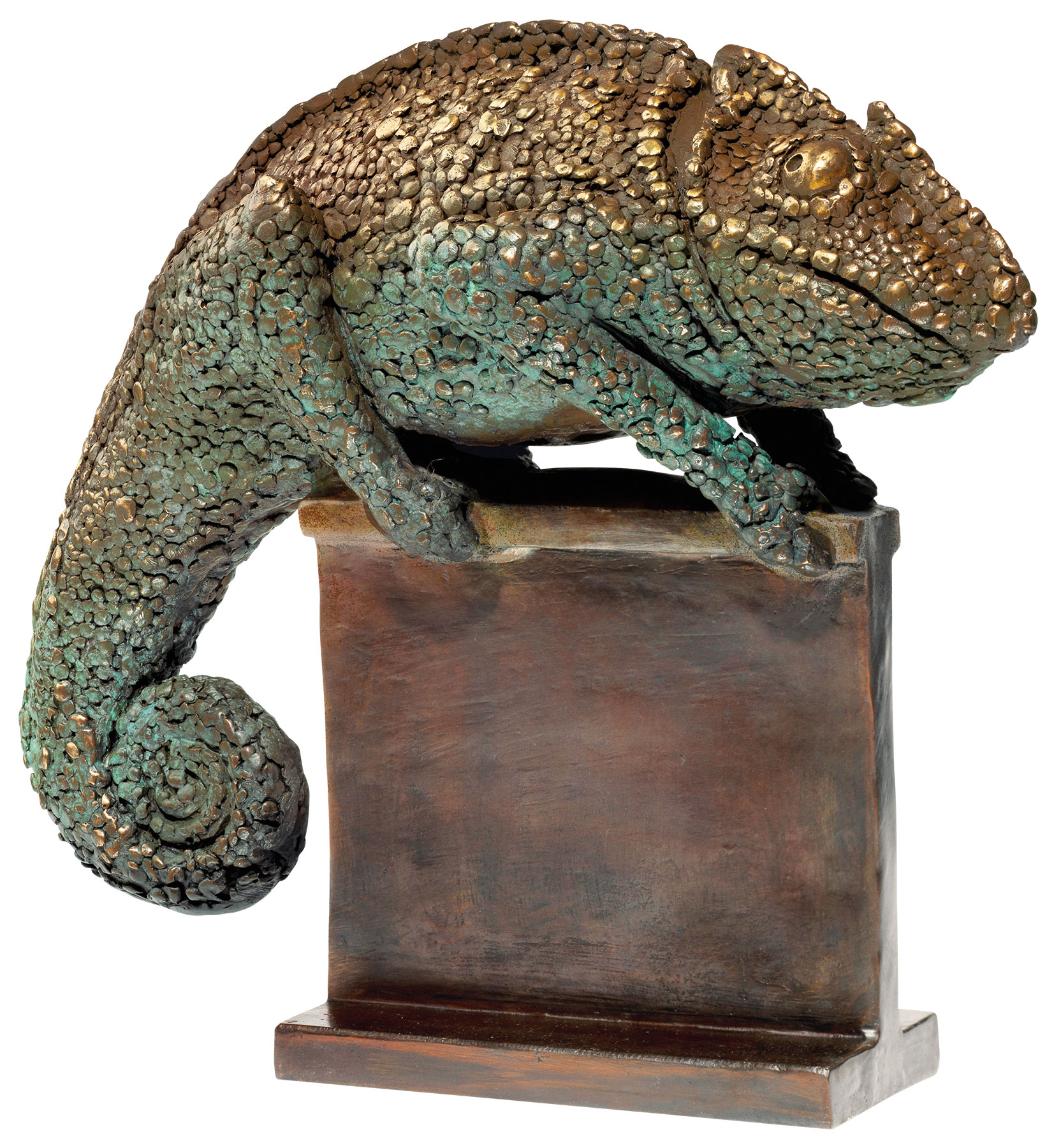 Bruno Bruni: Skulptur ‚Chamäleon‘, Version in Bronze unbemalt