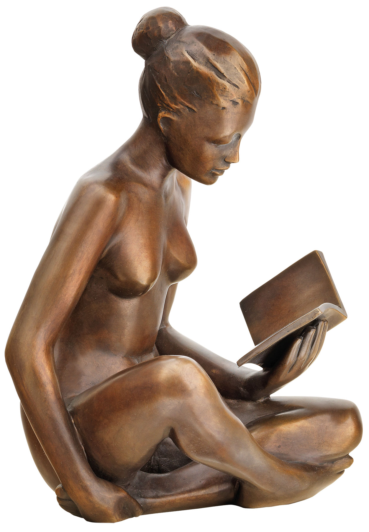 SIME: Skulptur ‚Lesende‘ (2018), Bronze