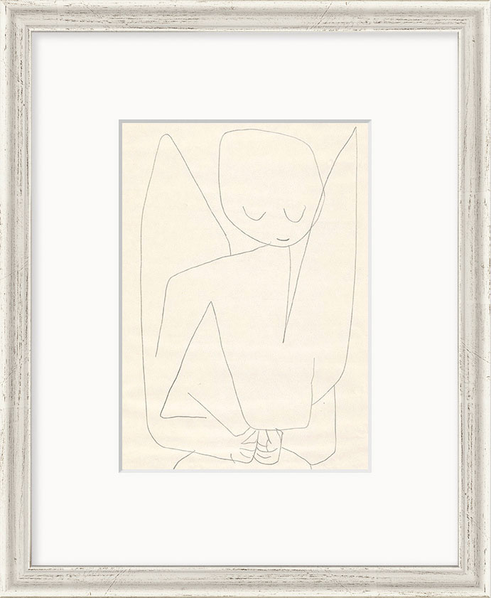 Paul Klee: Bild ‚Vergesslicher Engel‘ (1939), gerahmt