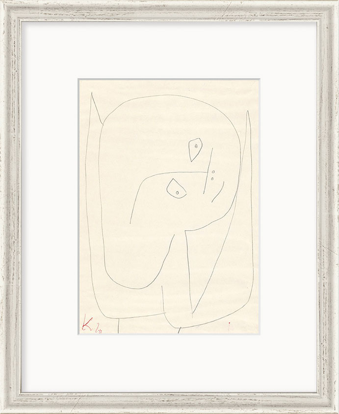 Paul Klee: Bild ‚Engel voller Hoffnung‘ (1939), gerahmt