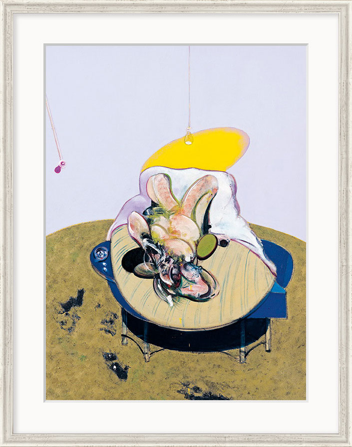 Francis Bacon: Bild ‚Lying Figure‘ (1969), gerahmt