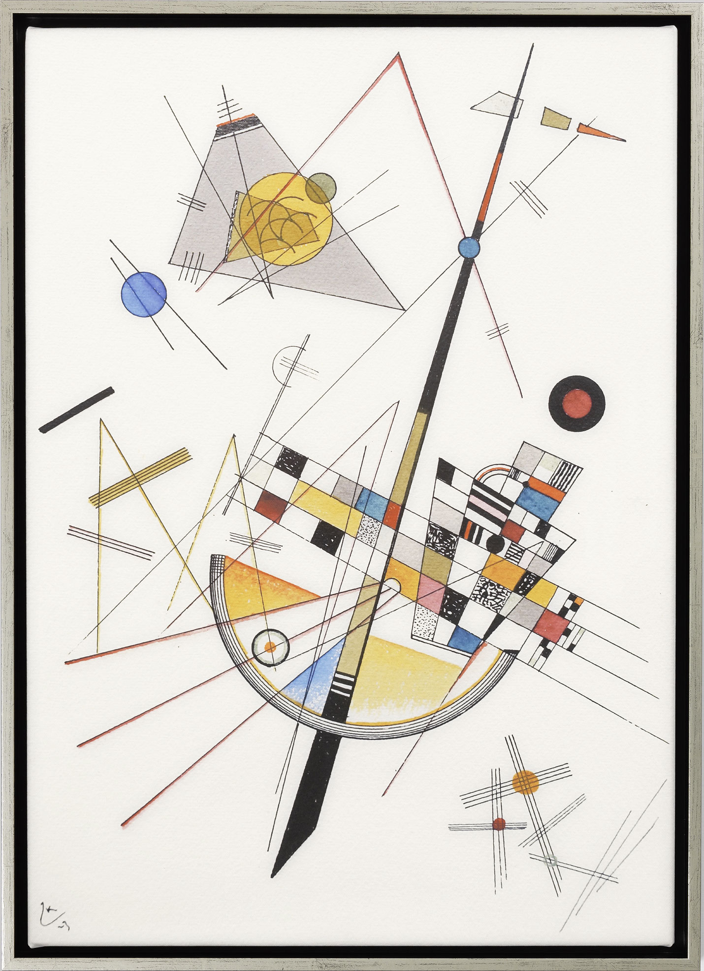 Wassily Kandinsky: Bild ‚Delicate Tension‘ (1923), gerahmt